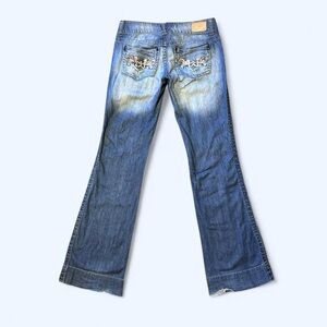 Y2K Embroidered Lowrise Flare Jeans by Tyte Jeans!